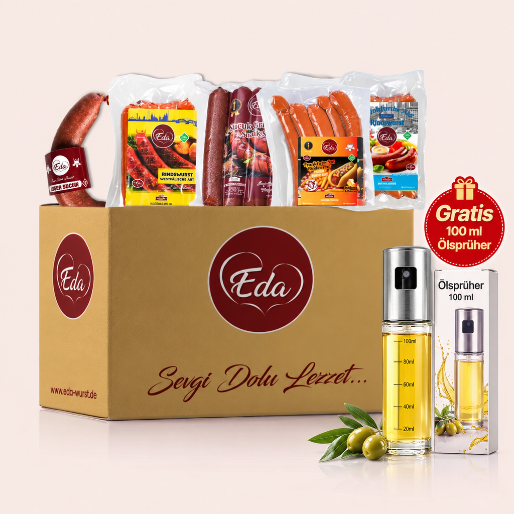 12 Packs of HALAL Beef Sausages + FREE Oil Sprayer