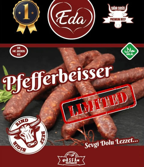 12 Packs of HALAL Beef Sausages + FREE Oil Sprayer